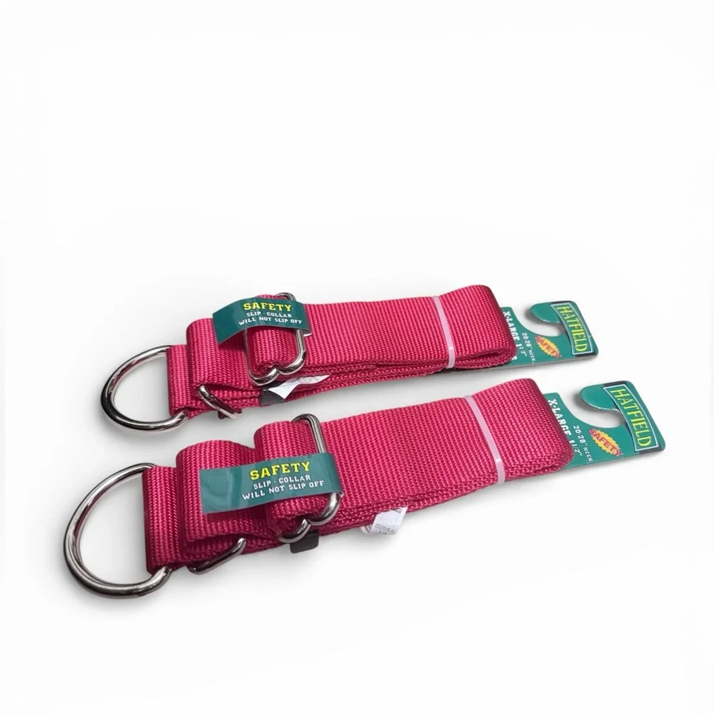 💚🌼NWT Hatfield RED Dog Collar Set XL Large neck size 20-28 neck.